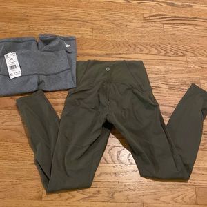 Lululemon leggings and adidas biker shorts NWT